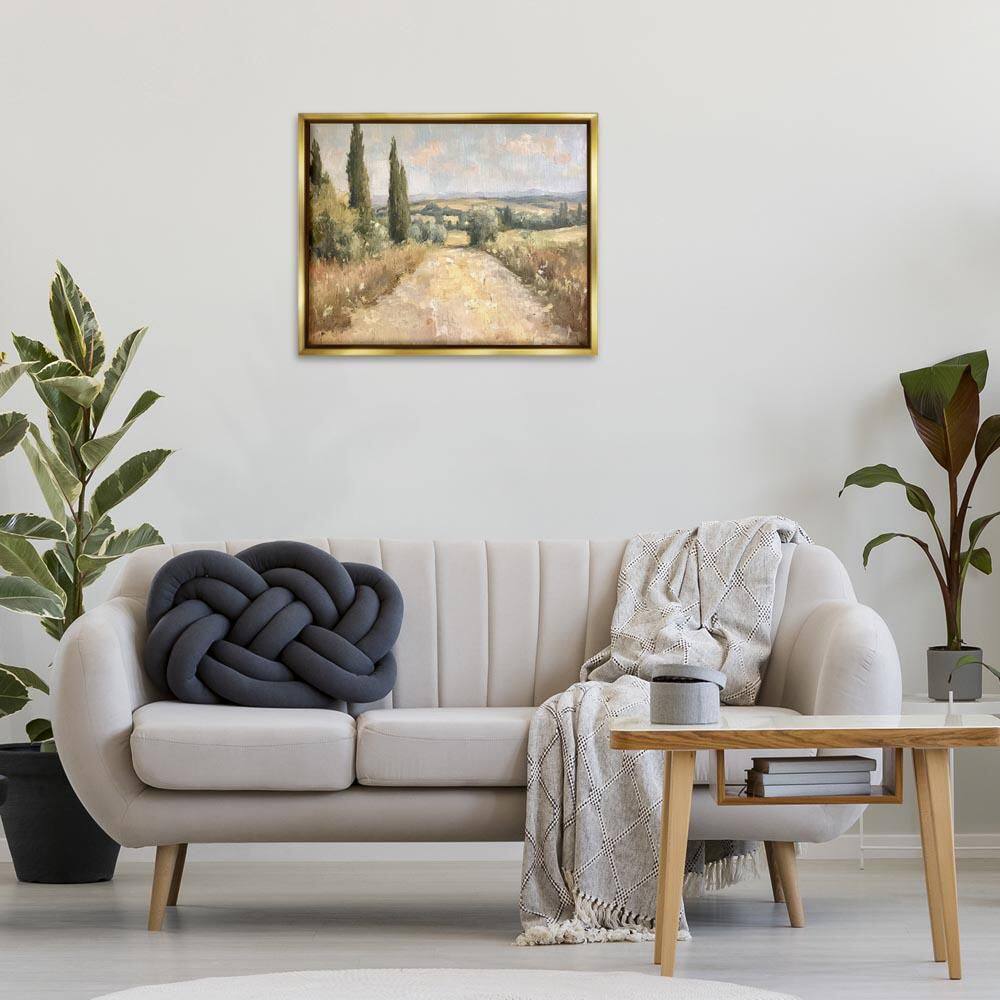 Rural Trail Landscape by Petal Prints Design Gold Floater Frame Nature Graphic Art Print 25 in. x 31 in. price history on PriceWatchPro