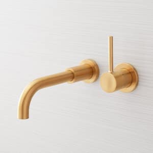 Lexia Single Handle Wall Mounted Bathroom Faucet in Polished Nickel