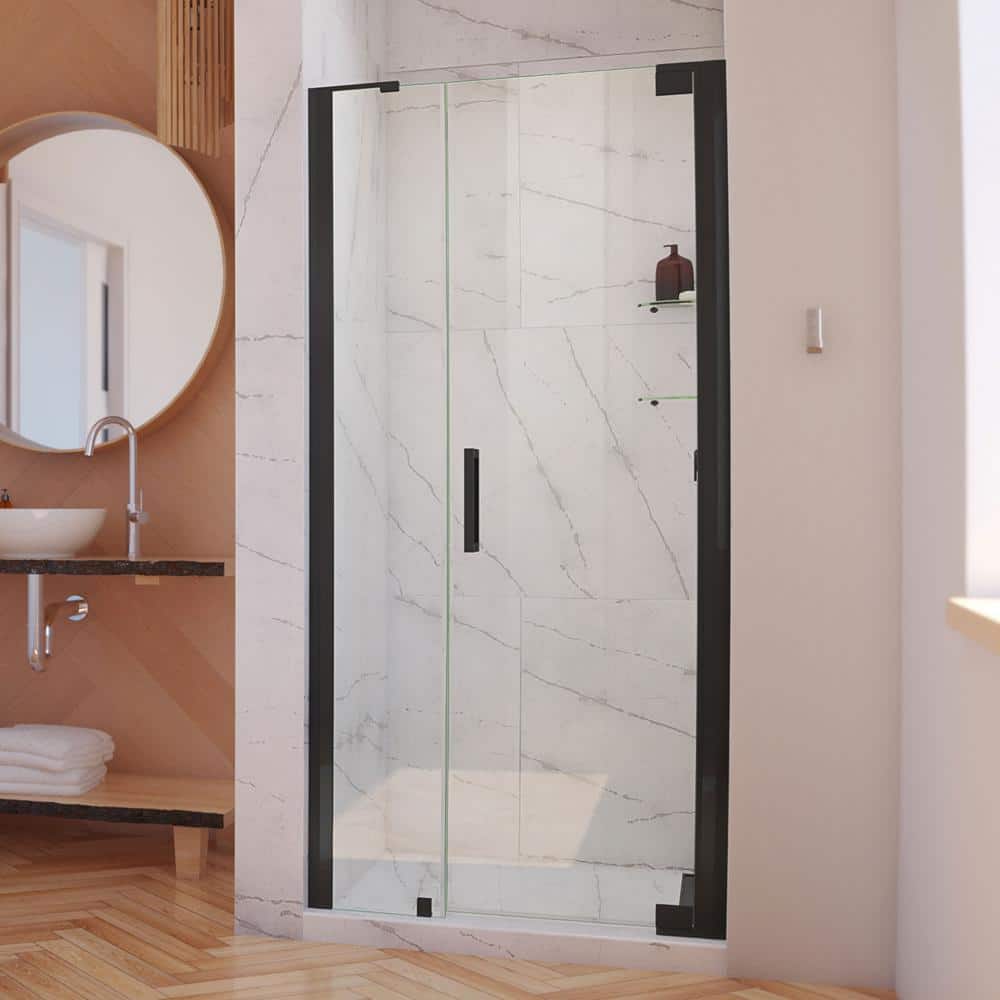 Elegance-LS 37 in. to 39 in. W x 72 in. H Frameless Pivot Shower Door in Matte Black price history on PriceWatchPro