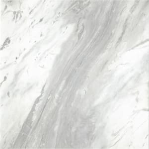 Parian White Polished 17.99 in. x 17.99 in. Marble Floor and Wall Tile (2.25 sq. ft.)