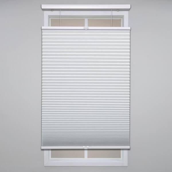 Perfect Lift Window Treatment Cut-to-Width White Cordless Blackout Eco  Polyester Honeycomb Cellular Shade 35.5 in. W x 48 in. L QMWT354480 - The  Home Depot