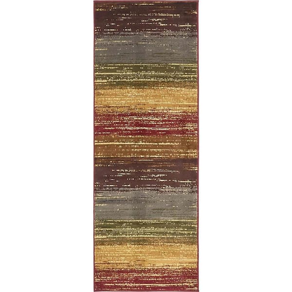 Unique Loom Barista Mundo Nova Beige 2' 2 x 6' 0 Runner Rug