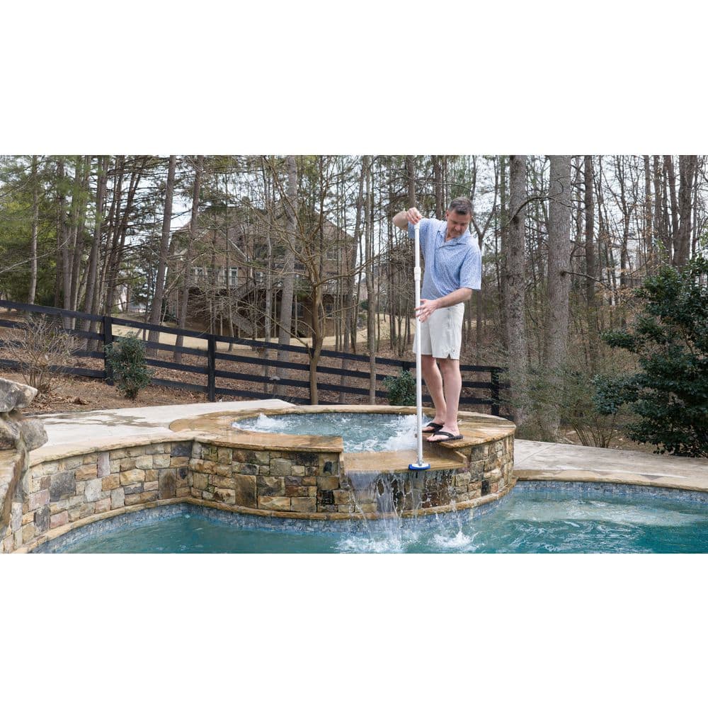 HDX 8 ft. x 1 1/4 in. Dia Anodized Aluminum Telescopic Swimming Pool ...