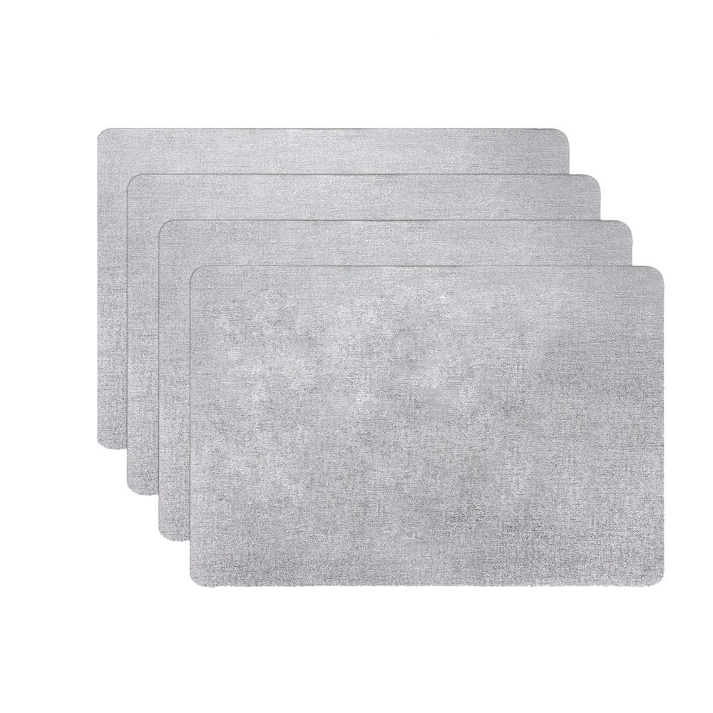 Set of 4 PVC Placemats, Non-Slip Washable Cloth Dining Table