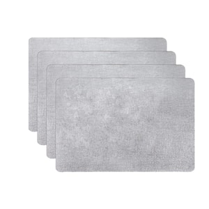 18 in. x 12 in. Sliver Vinyl Placemats (Set of 4)