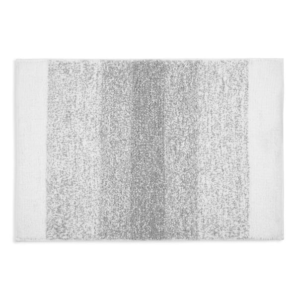 SOHOME Melange Gray/White Ombre 20 in. x 30 in. Machine Washable Bath Mat 17712172 The