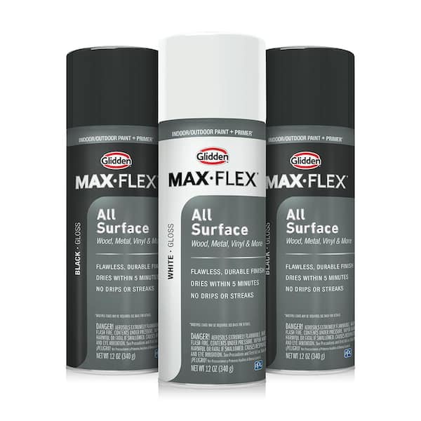 GLIDDEN MAX FLEX 12 oz. Gloss White Interior/Exterior All Surface