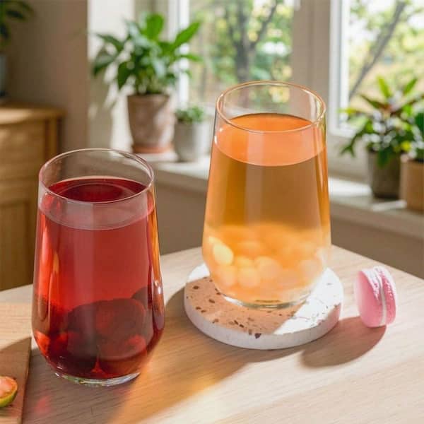 Numhew 16.4 oz. Crysta Drinking Glass for Cocktail, Juice, Mojito, Ice Tea Kitchen and Bar Glassware, Highball Glass (Set of 6)