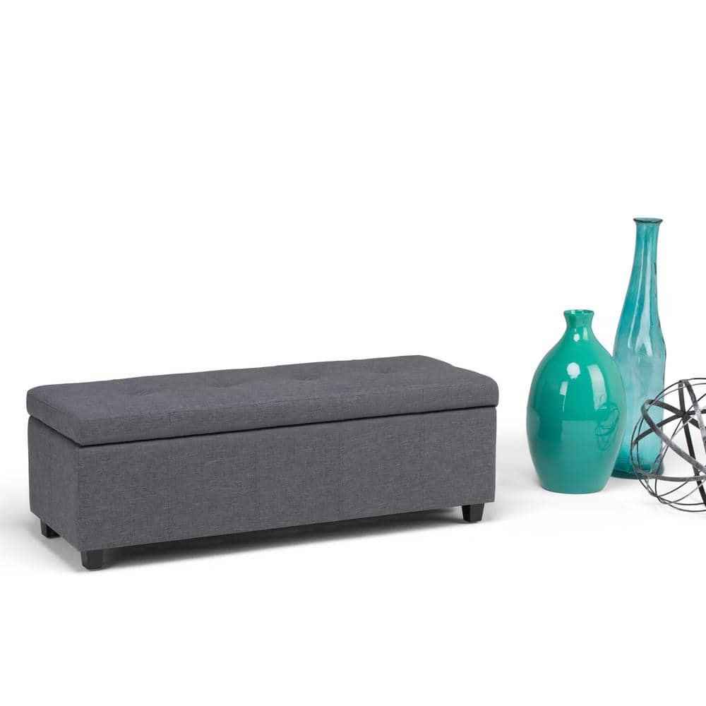 Castleford Tufted Footstool with Lift-Up Lid and Large Storage