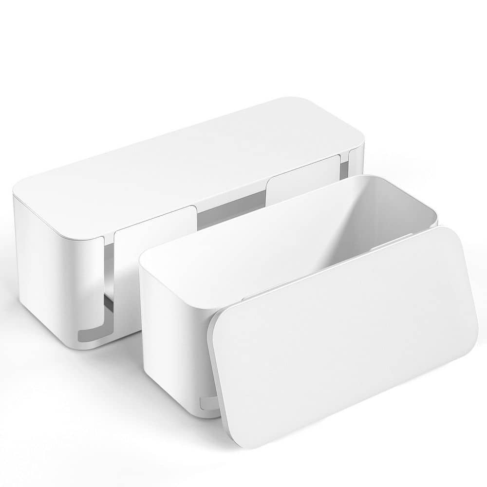 2 Pack White Cable Management Box, Pet Friendly Cable Box Organizer for Home & Office price history on PriceWatchPro