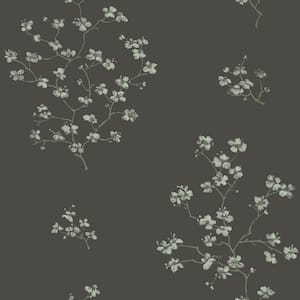 Morrible Black Floral Paper Strippable Wallpaper (Covers 56.4 sq. ft.)