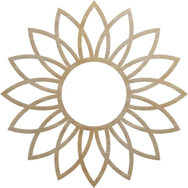 Ekena Millwork 26 in. x 10.125 in. x 0.375 in. Wood Medallion Moulding