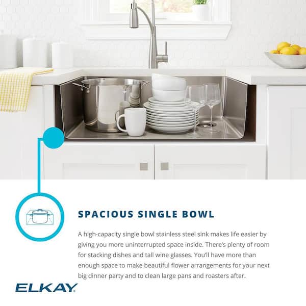 Elkay Crosstown 31 in. Undermount Single Bowl 16-Gauge Stainless