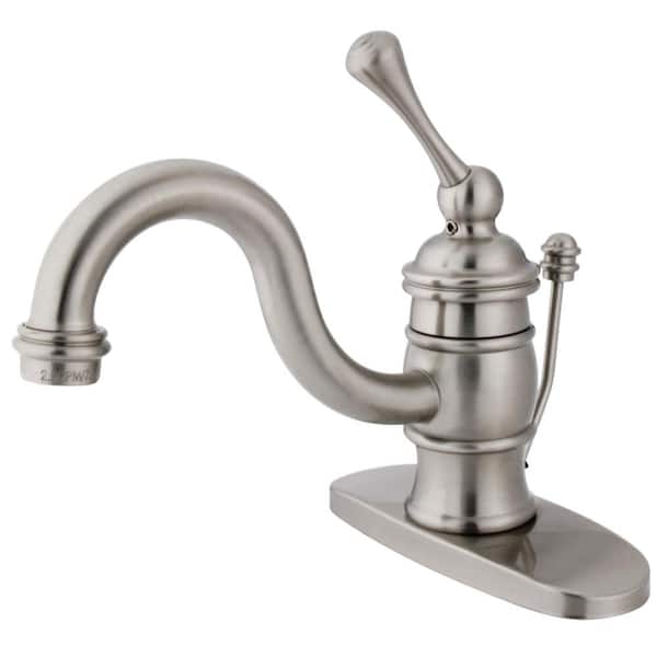 Kingston Brass Victorian Single Hole Single-Handle Bathroom Faucet in Brushed Nickel