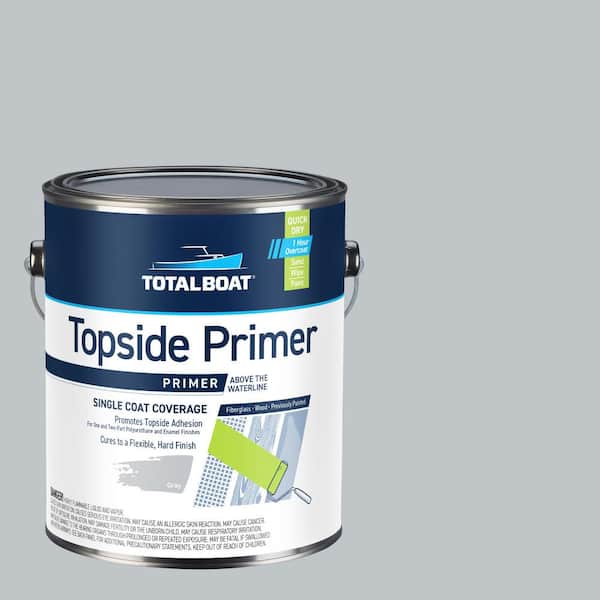 TOTALBOAT Topside Primer 1-Gallon Flat Gray Wood and Fiberglass Oil-based Marine Paint and Primer