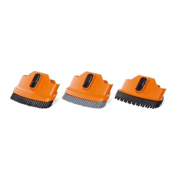 NXT Claw Nozzle Shoe Kit with Hard, Soft, Rubber Bristle Shop Vacuum Attachments for RIDGID NXT Dual Claw Nozzle DA1740