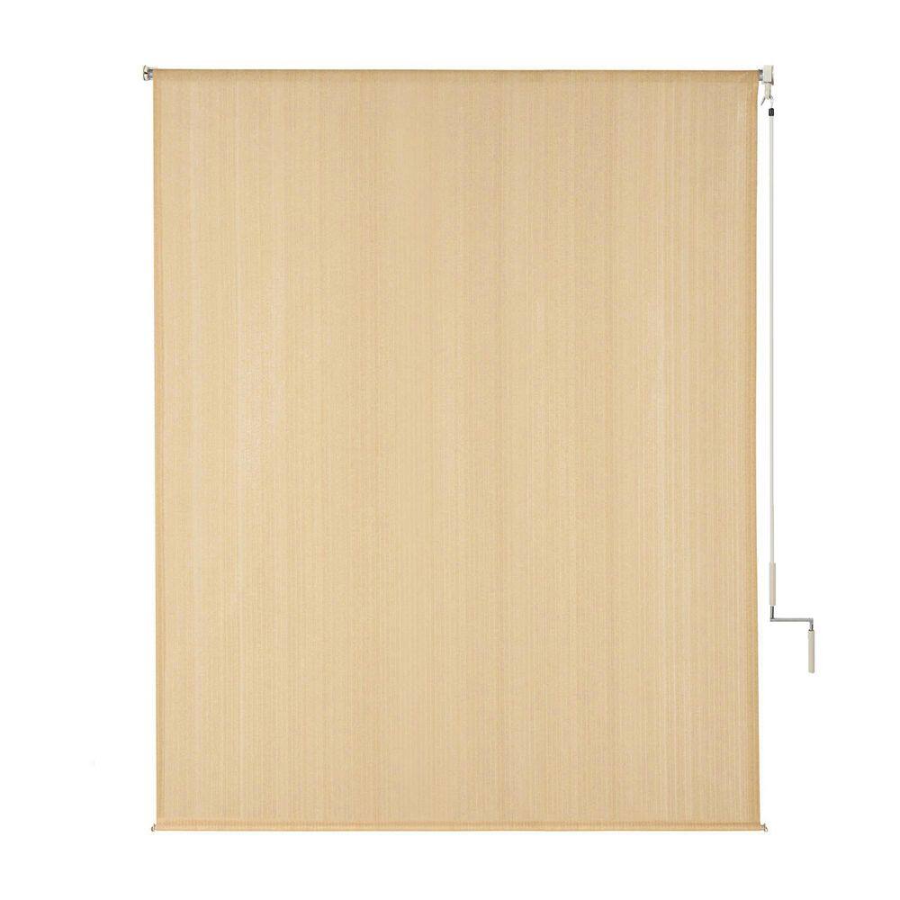 7 ft. x 8 ft. Wheat 200 GSM HDPE Fabric Roller Shades with Hand Crank, 95% UV Blocking for Yard, Deck and Pergolas price history on PriceWatchPro