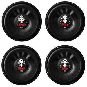 12 in. 1600-Watt 4 Ohm SVC Car Audio Power Stereo Subwoofer (4-Pack)
