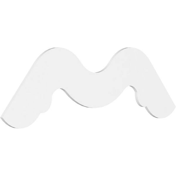Ekena Millwork Midway 1 in. D x 42 in. W x 72 in. L Signature Urethane Gable Pediment