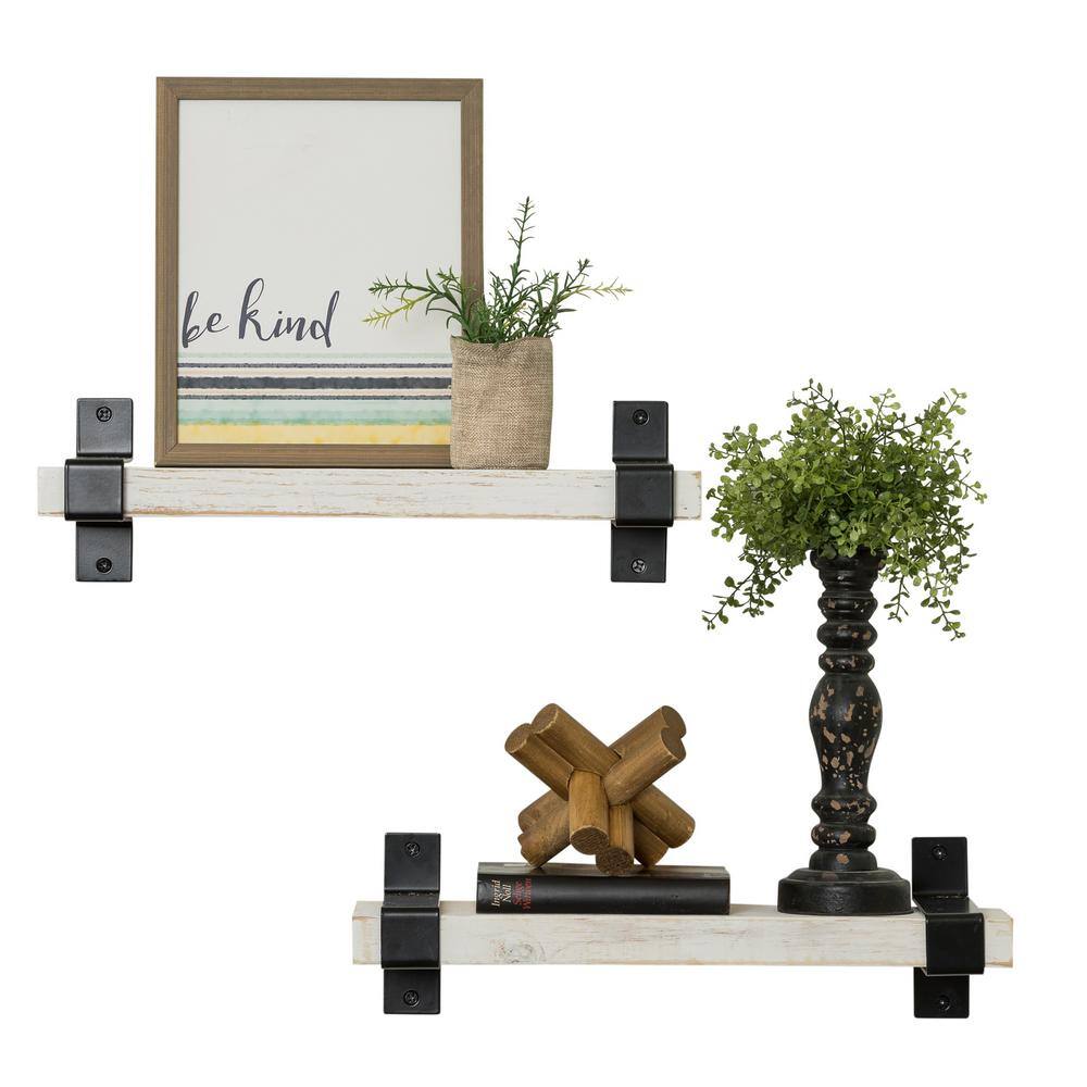 Del Hutson Designs 6 in. x 20 in. x 6 in. White Pine Wood Floating