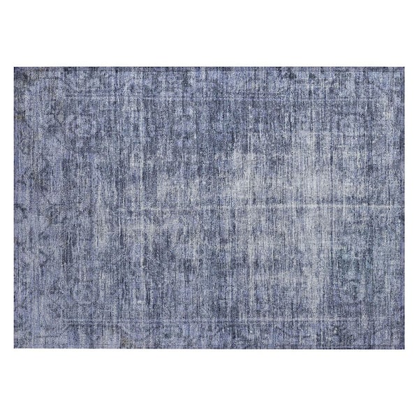 Addison Rugs Chantille Machine Washable Indoor/Outdoor Abstract ACN1228 Navy 1 ft. 8 in. x 2 ft. 6 in. Area Rug