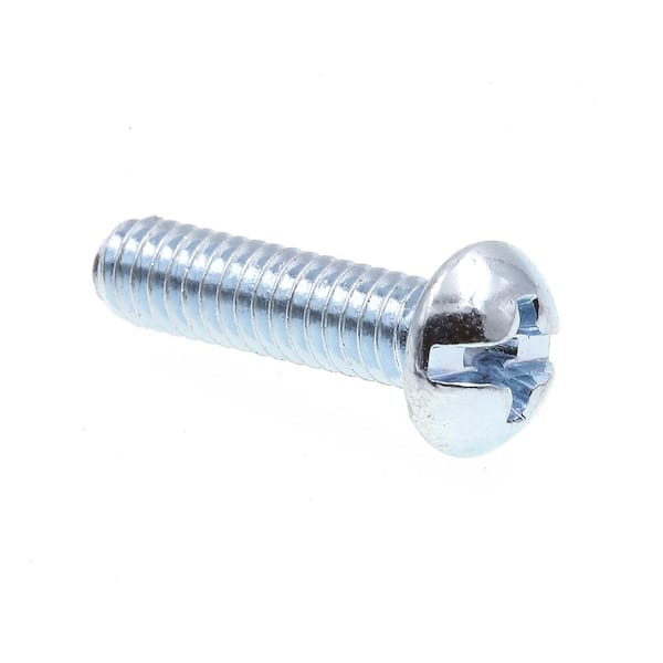 Prime-Line #8-32 x 5/8 in. Zinc Plated Steel Phillips/Slotted Combination Drive Round Head Machine Screws (100-Pack)