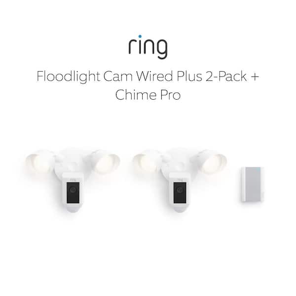 Wireless Video Doorbell 2 with Floodlight Cam White (2-Pack) Wireless Video Doorbell 2 with Floodlight Cam White (2-Pack)