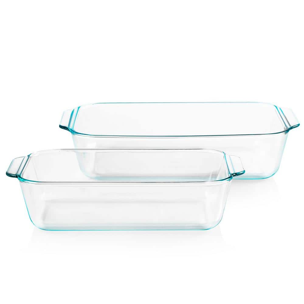 Pyrex Deep 2 Piece Value Pack includes One 9x13 and One 7x11 BakingDishes, clear -  1138957