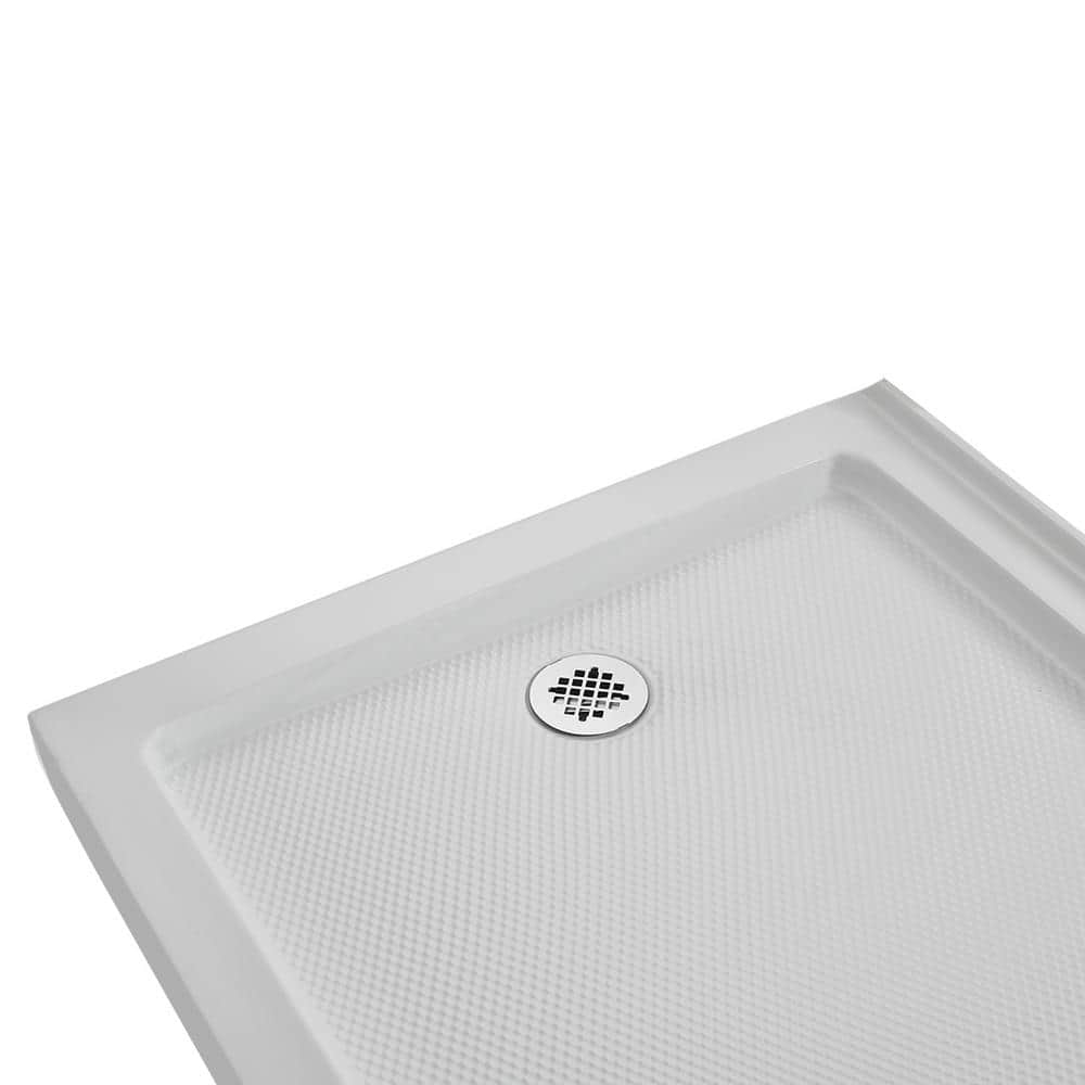 48'' x 36'' Glossy White Acrylic Rectangular Shower Base