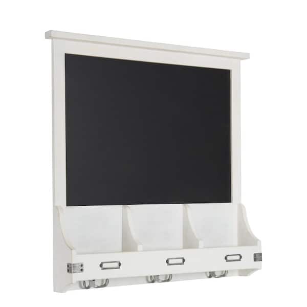 Kate and Laurel Stallard White Multi-Function Chalkboard Memo Board
