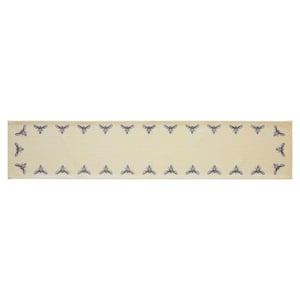 Buzzy Bees 12 in. W x 60 in. L Yellow Honeycomb Cotton Table Runner