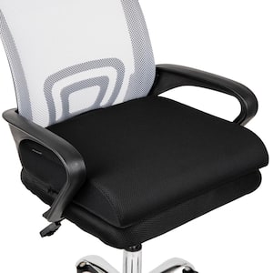 Black Memory Foam Ergonomic Office Chair Cushion 18 in. L x 17.5 in. W x 3 in. H