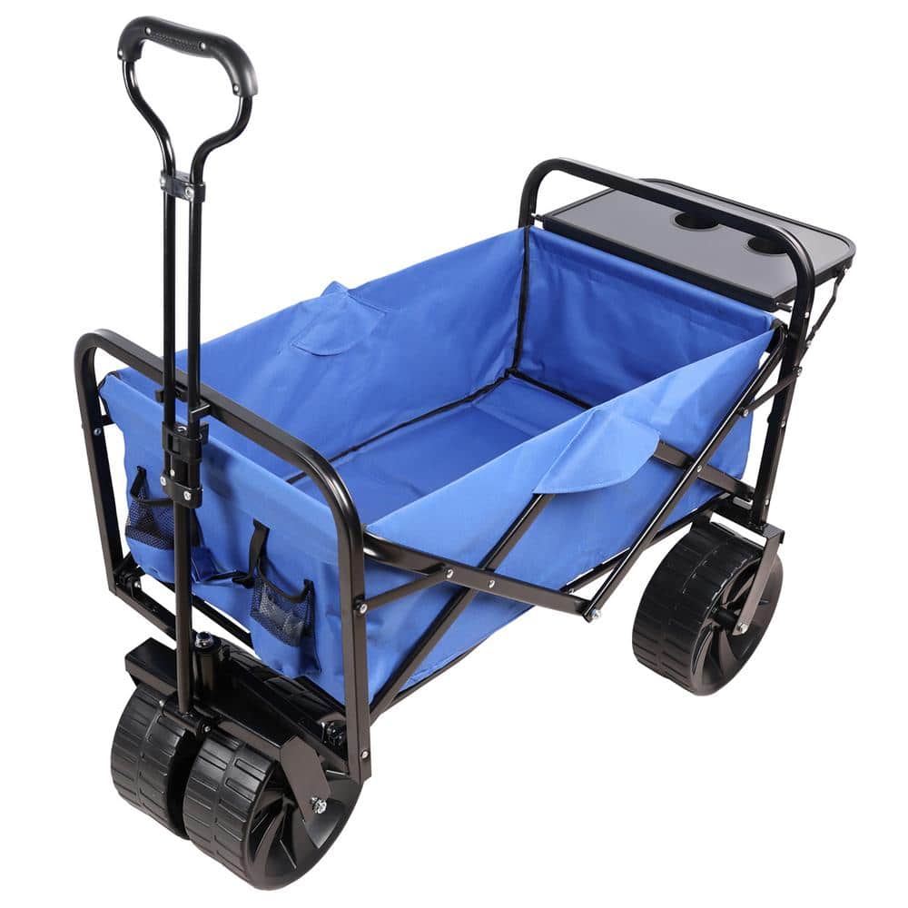 3.86 cu. ft. Blue Metal Folding Garden Cart with All-Terrain Wheels price history on PriceWatchPro
