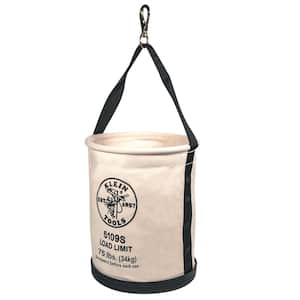 Canvas Bucket, Straight Wall with Swivel Snap, 12-Inch