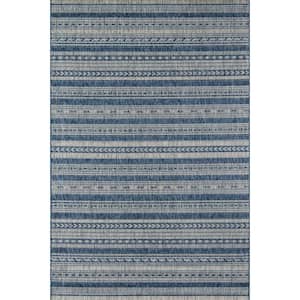 Tuscany Blue 3 ft. 11 in. x 5 ft. 7 in. Indoor/Outdoor Area Rug