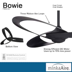 Bowie 52 in. 6 Fan Speeds Ceiling Fan in Black with Remote Control