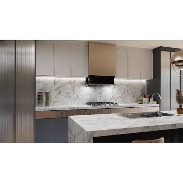 36 in. 1200 CFM Insert Range Hood with Auto Height Adjusting and Motion Activation in Stainless Steel