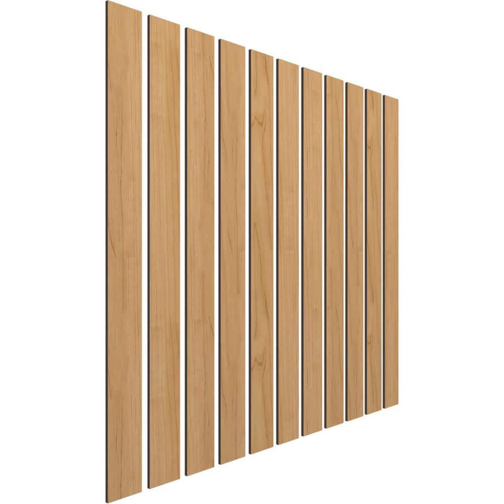 Maple Wood Adjustable Slat Wall Panel Kit, 47"H x 4"W