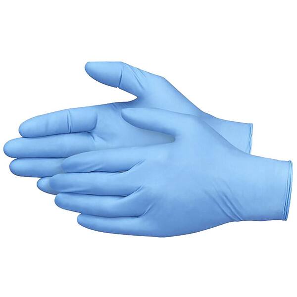 Unbranded Large Blue Synmax PVC Blend 4G Multi-Purpose Disposable Gloves, (100-Pack)
