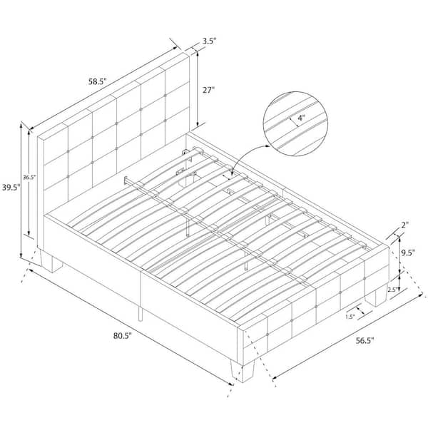 DHP Ryan Gray Linen Queen Upholstered Bed with Storage DE98930 - The Home  Depot