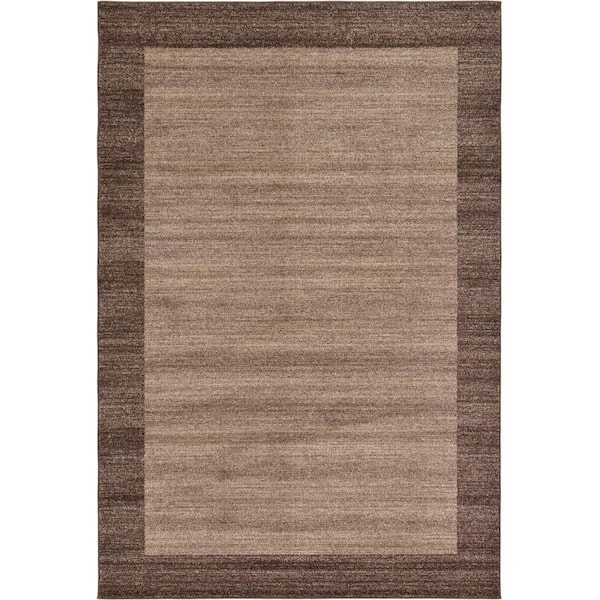 Unique Loom Del Mar Abigail Light Brown 6' 0 x 9' 0 Area Rug