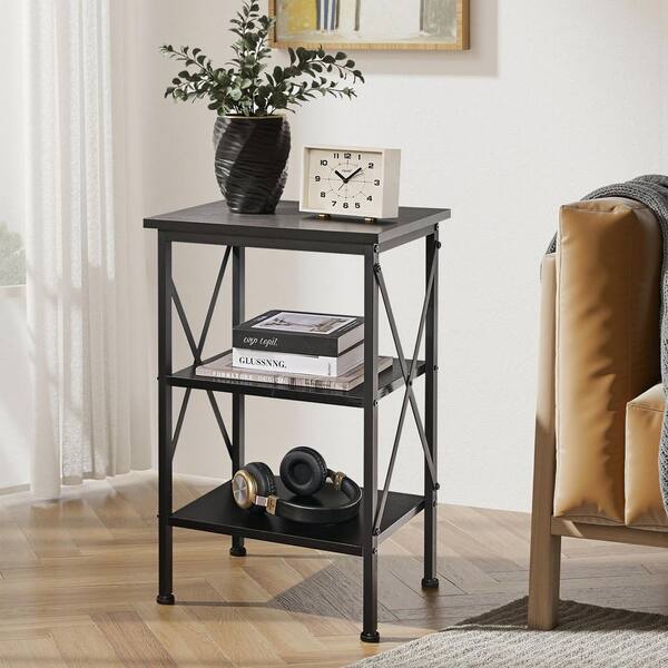 Black Nightstands with Storage, X-Design Bedside End Tables for Small Space Bedroom & Living Room Accent Furniture