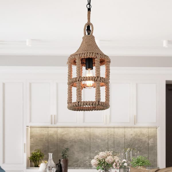 Padma 1 Light Down Mini Pendant With Black Finish