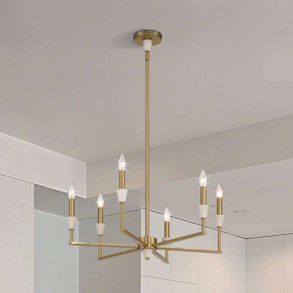 Montclair 26-inch 6-Light Brushed Gold and Natural Alabaster Chandelier price history on PriceWatchPro