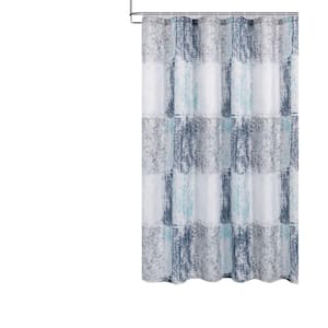 Printed Waffle 70" x 72" In. Shower Curtain in Squares