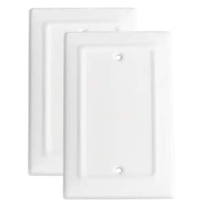 Architectural 1-Gang White Blank/No Device Metal Wall Plate (2-Pack)