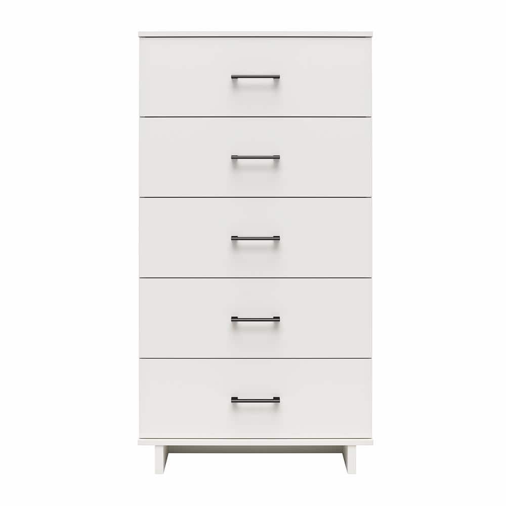 Ameriwood Home Southlander, White, 27.64 in W, 5Drawer Tall Dresser HD63748 The Home Depot