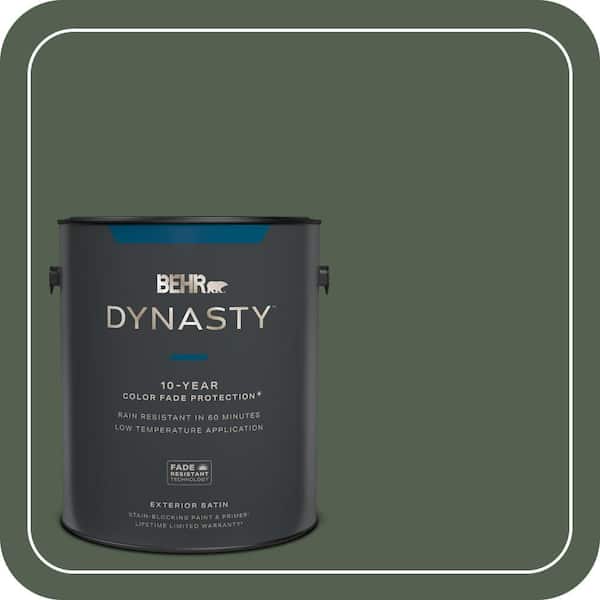 BEHR DYNASTY 1 gal. #ECC-11-3 Whispering Oaks Satin Enamel Exterior Stain-Blocking Paint & Primer