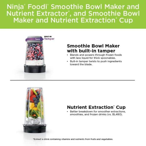 Ninja® Foodi® Smoothie Bowl Maker and Nutrient Extractor* Blender 1100W  Auto-iQ®, with 24-oz. Nutrient Extraction* Cup, SS100 