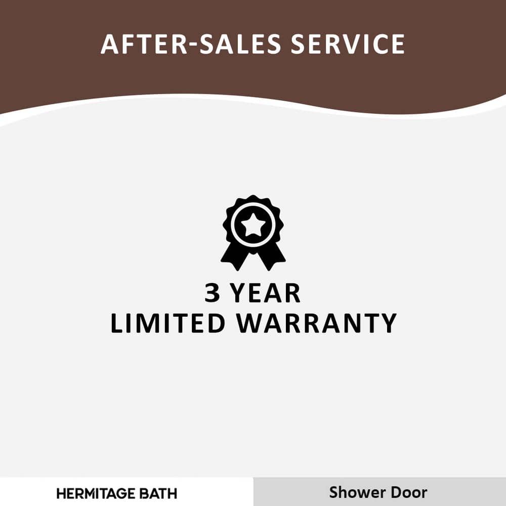 Hilma 34'' Matte Black Framed Shower Screen with Clear Tempered Glass